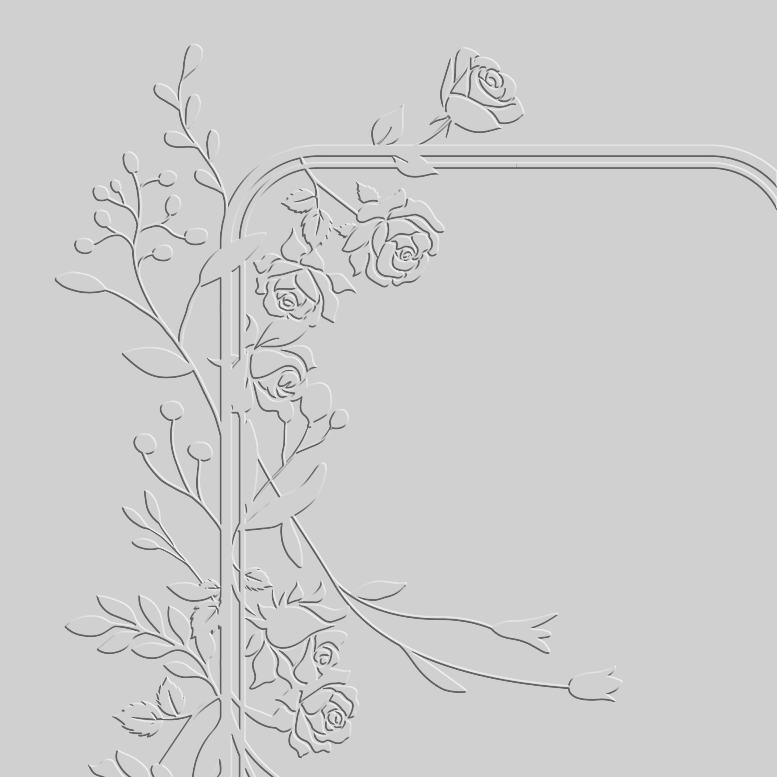 Boiserie Rose Frame - 3D - immagine 2